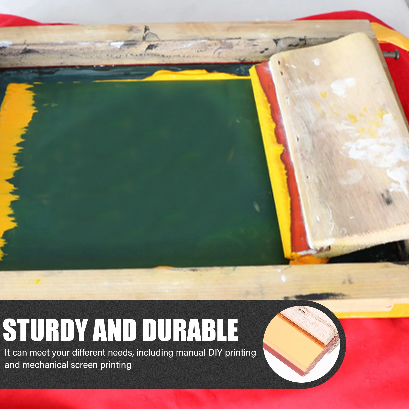 

Wooden Screen Printing Squeegee Ink Scraper Manual Diy Mechanical Textile Graphic Tool Durable Replacement Screen Printing