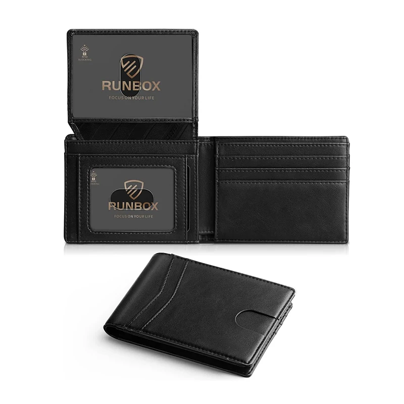 Herren-Geldbörse, ultradünnes RFID-Leder mit Ausweisfenster, Multi-Card-Geldbörse aus Kohlefaser – Detail 2