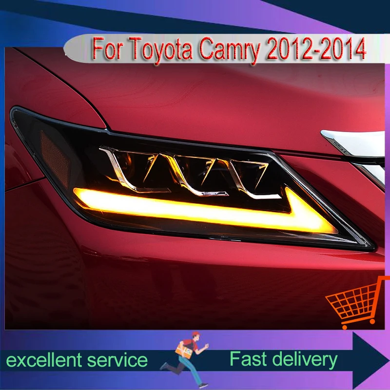 Auto Car Headlights LED Lamps For Toyota Camry 2012-2014 Upgrade Style Front Lamp DRL Automotive Turn Signal Tools Accessories