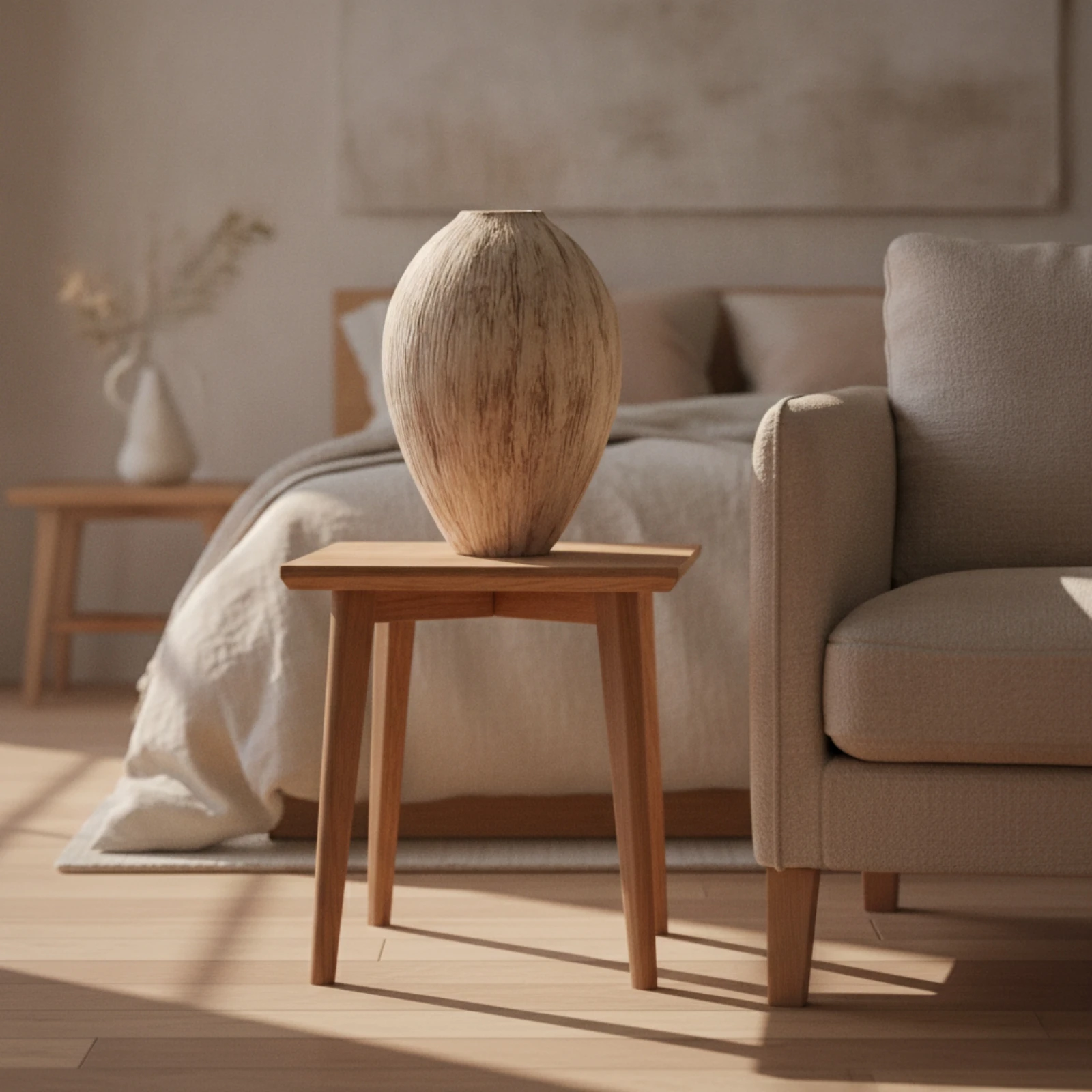 Vase with Narrow Opening Ceramic Bottle Vase Minimalist Wabi-Sabi for Living Room, Entryway