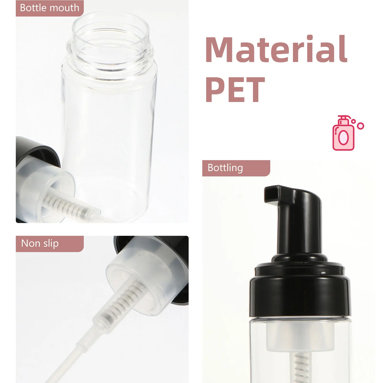 

3Pcs Travel Empty Bottles Premium Pet Material Odorless Durable Cosmetics Dispenser Containers Suitable Capacity Airtight
