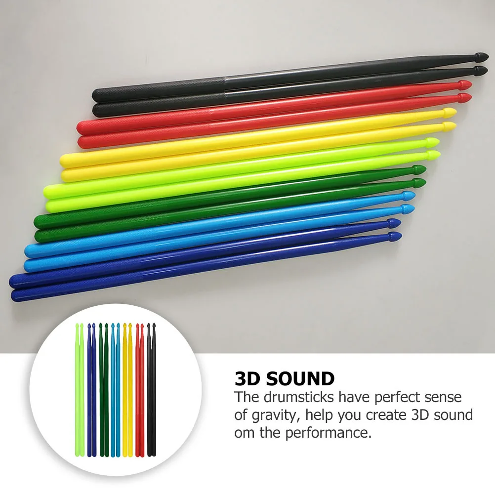 

7 Pairs Nylon Drum Stick Drumsticks for Kids Percussion Flute Drumming Gear and Accessories Rod Sets