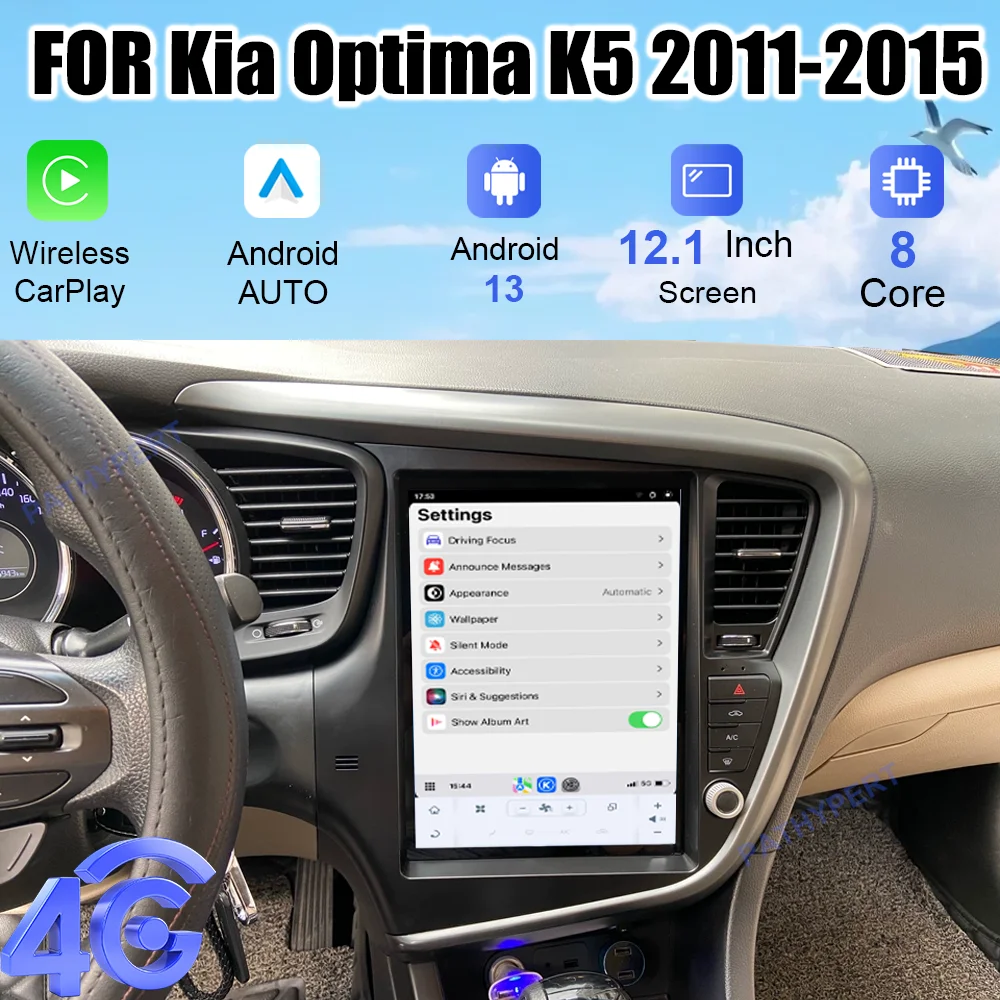 

Car Radio Android Auto Wireless Carplay For Kia Optima K5 2011-2015 Multimedia Player Stere HD Screen GPS Navigation Bluetooth