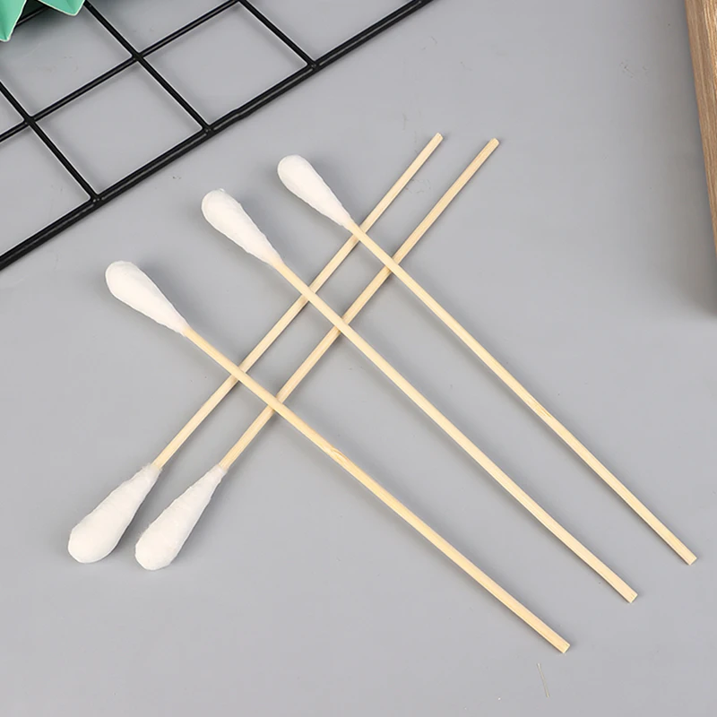 Disposable Sterile Medical Supplies Cotton Swabs Single Head Wound Sterilization Cleaning Wooden Long Cotton Swabs Stick