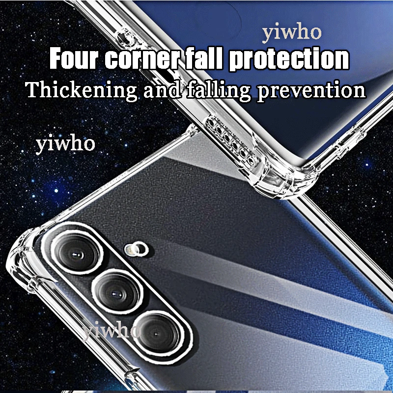 Transparent Phone Case for Samsung Galaxy M55 M15 5G M54 M34 M14 M05 Back Cover Protective Camera Lens Soft Tpu Shell