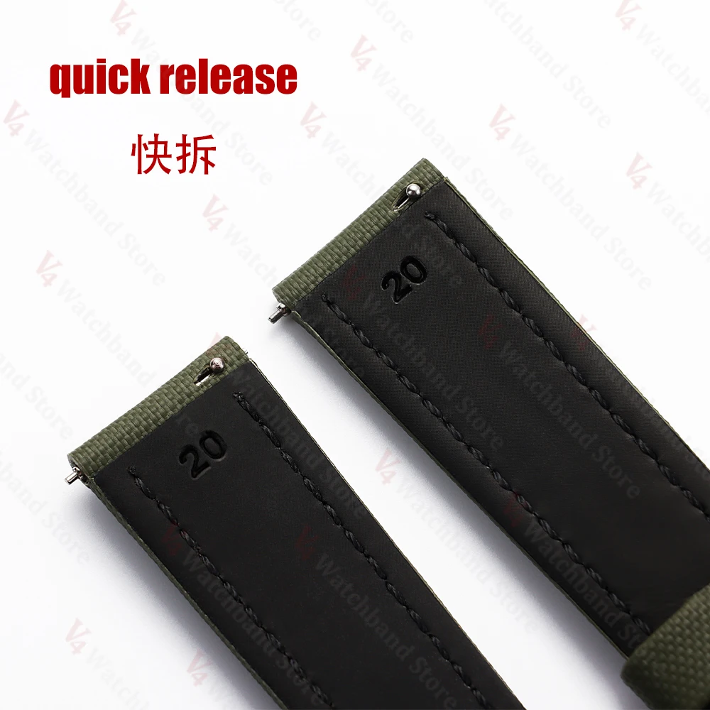 Correa de tela de vela Premium de 18mm, 19mm y 21mm para Omega para correa de reloj Rolex 2026, pulsera de nailon con hebilla de 20mm y 22mm de liberación rápida