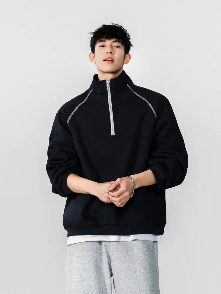 

Мужская демисезонная толстовка на молнии Cleanfit: повседневная, износостойкая, немнущаяся, с длинными рукавами, для подростков