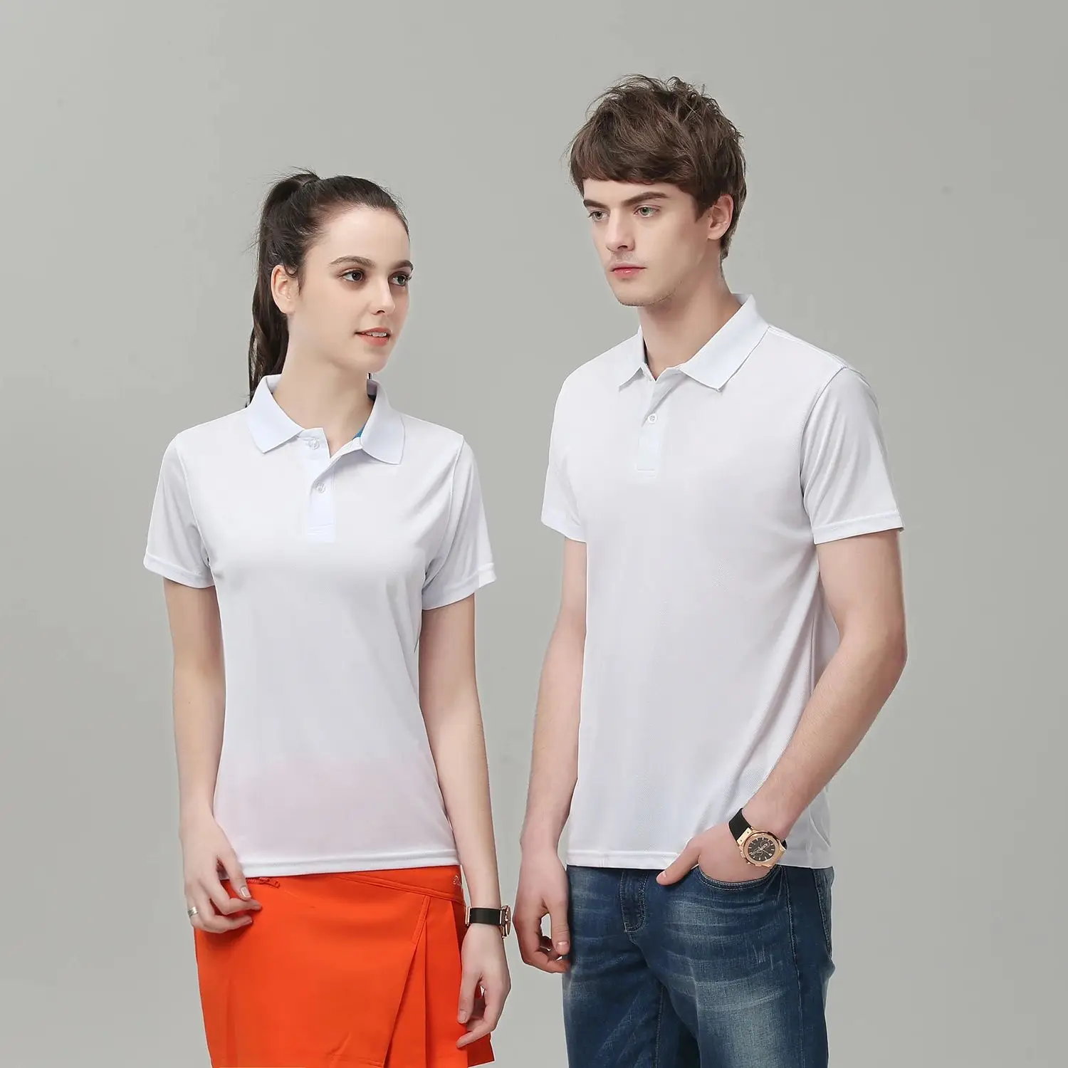 Summer Ice Silk Polo Shirt High-End T-Shirt Solid Color New Half Sleeve Quick Drying Non-Marking Casual Lapels Business Thin Men