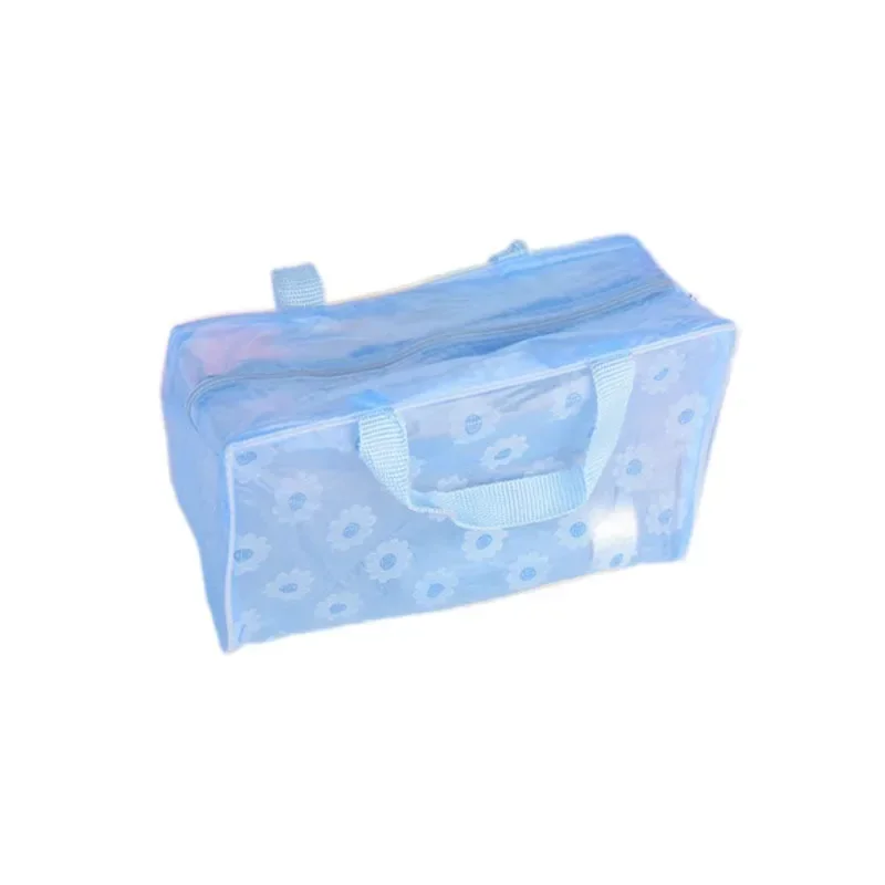 Translucent Handbag Organizer Makeup Travel Cosmetic Bag Waterproof PVC Toiletry Kits Bathroom Storage Wash Bag Daisy Handbag