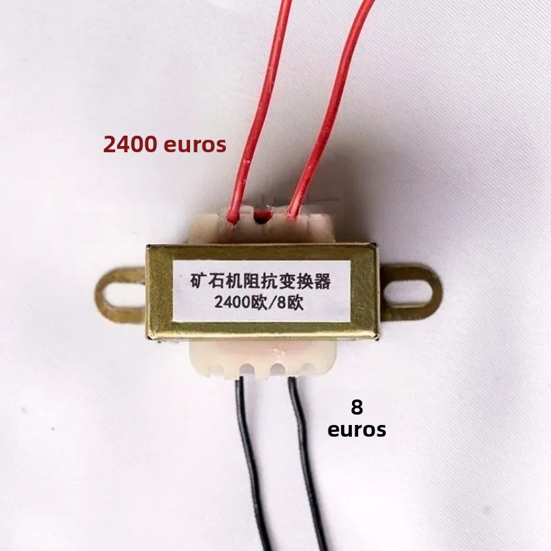 2400Ω to 8Ω Impedance Matching Transformer for Crystal Radio Audio Output