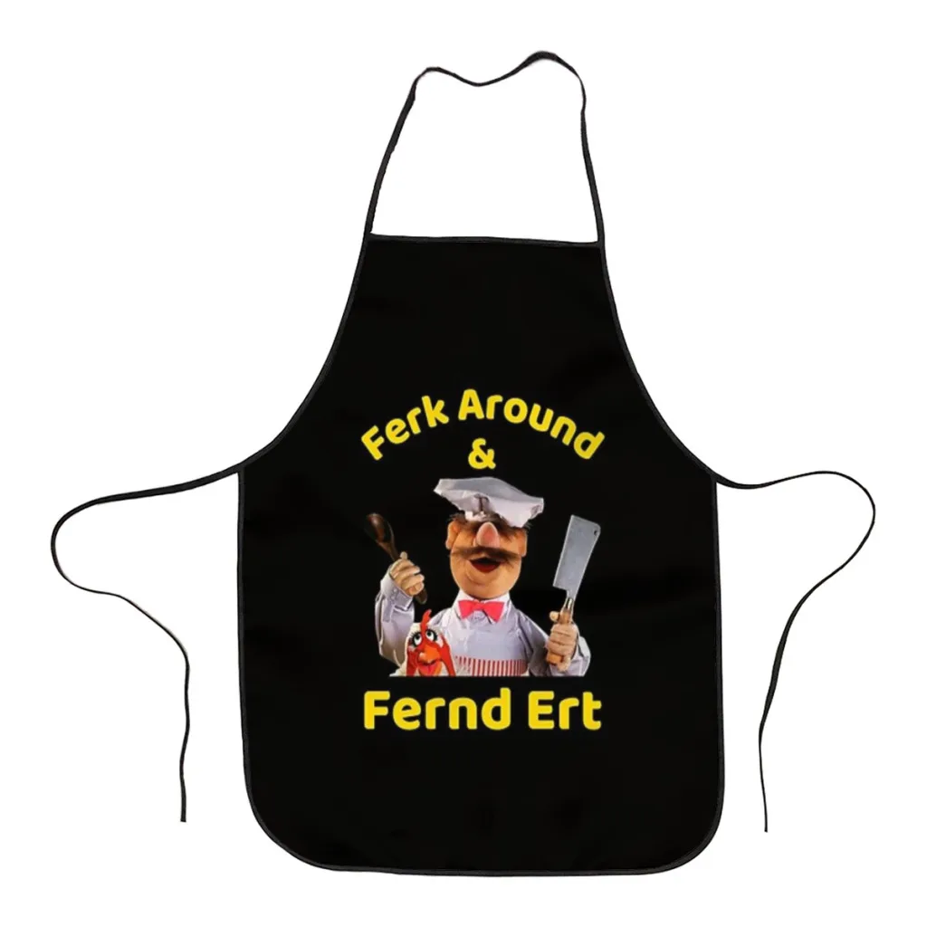 Funny Swedish Chef Ferk Around Quote Original Willow Days Kitchen Women Apron Household Cleaning  Composite Pinafore