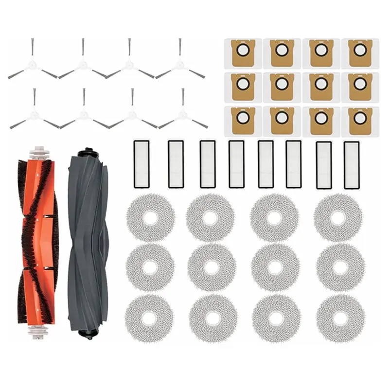 B89B-For Xiaomi Robot Vacuum X20 + / X20 Plus، ملحقات قماش ممسحة كيس الغبار، قطع غيار فلتر Hepa للفرشاة الجانبية الرئيسية