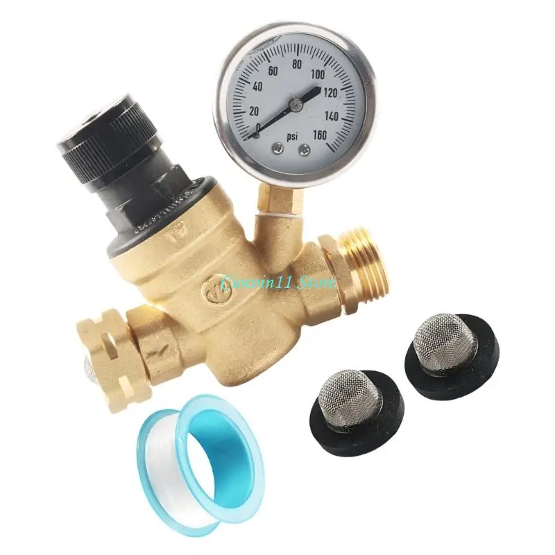 

Y1UB Two Filter Motorhome Water Pressure Control Valves Adjustable Handle For Trailer