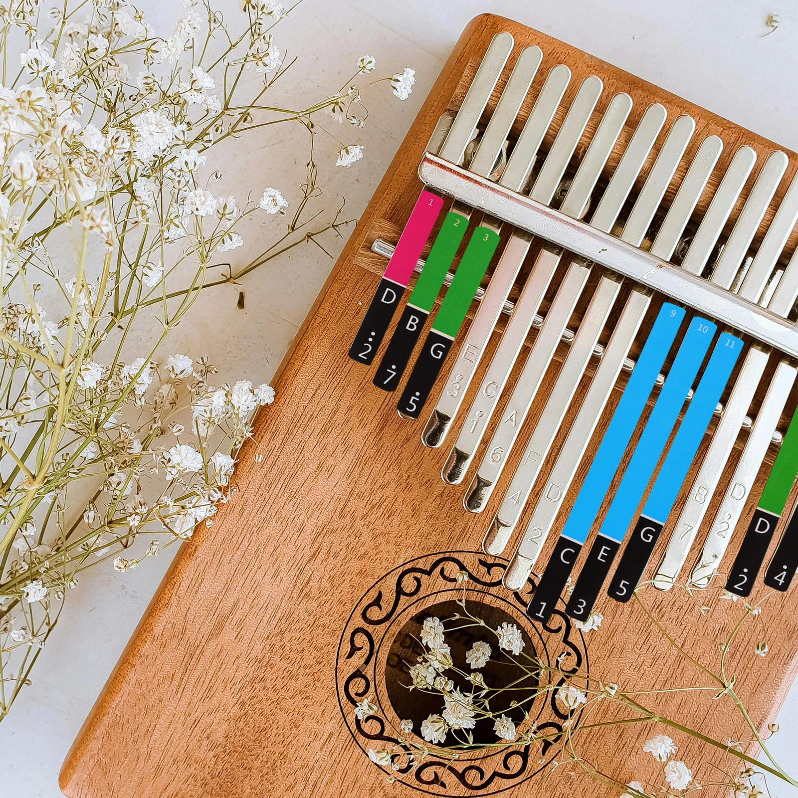 

Kalimba Note Stickers Beginner Friendly Removable Decals Enhance Learning Experience and Technique Development for Kalimba