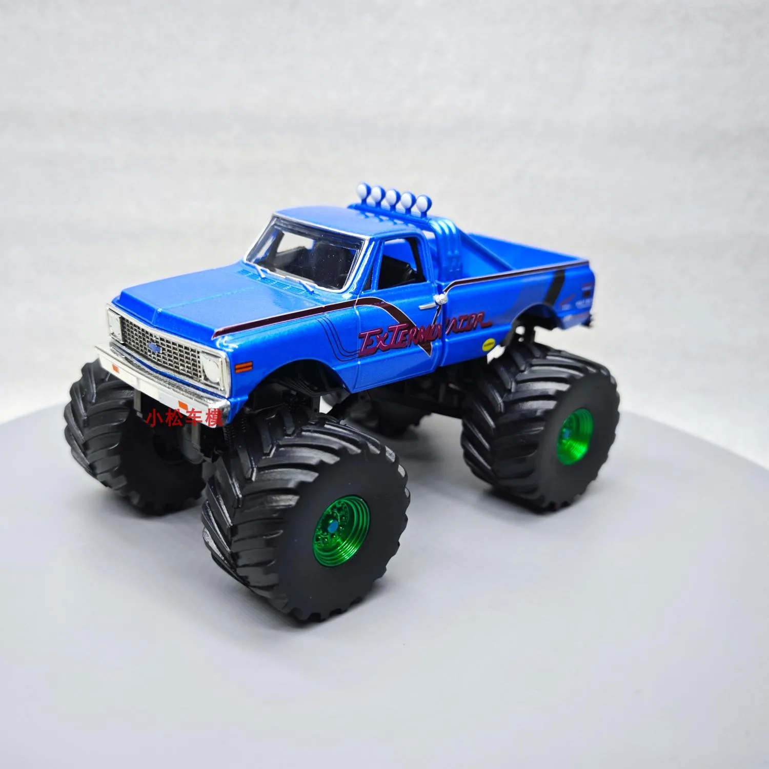 

1: 43 Green Kings Of CrunchExTerminator-1972 Chevrolet K-10 Monster Green Machinecar Model Toys For Boys Gift Collectioncar Mode