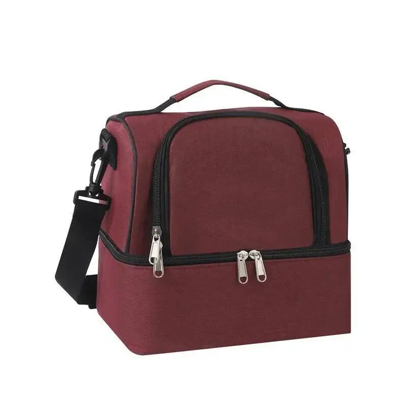 Double-layer Insulated Bag Work Lunch Bag Lunch Box Bag For Students Or Officer Mommy Baby Bottle Bag Waterproof Lunch Bag