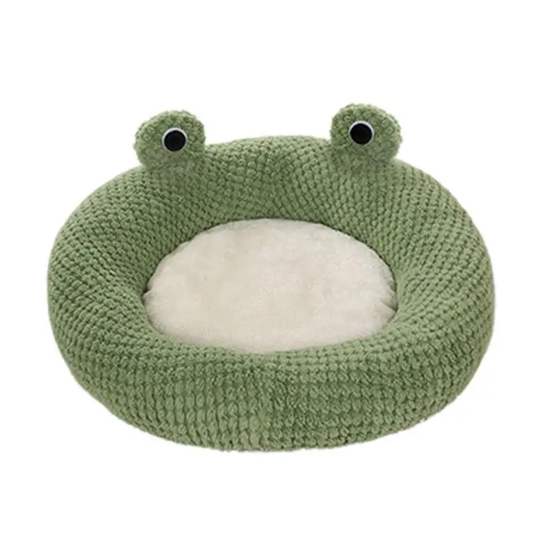 Cute Cat Bed Cartoon Non-slip Pet Bed Cat Beds For Indoor Cats With Frog Eyes Design Waterproof Cartoon Non-slip Pet Bed For