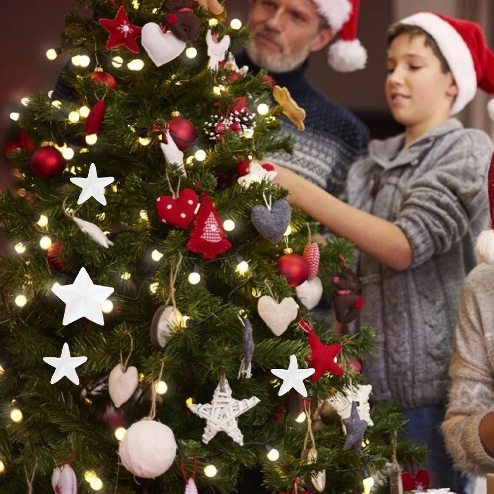 

12Pcs Five- Decorations Foam Material Durable DIY Christmas Tree Ornaments Crafts Holiday Party Decor Xmas Hanging