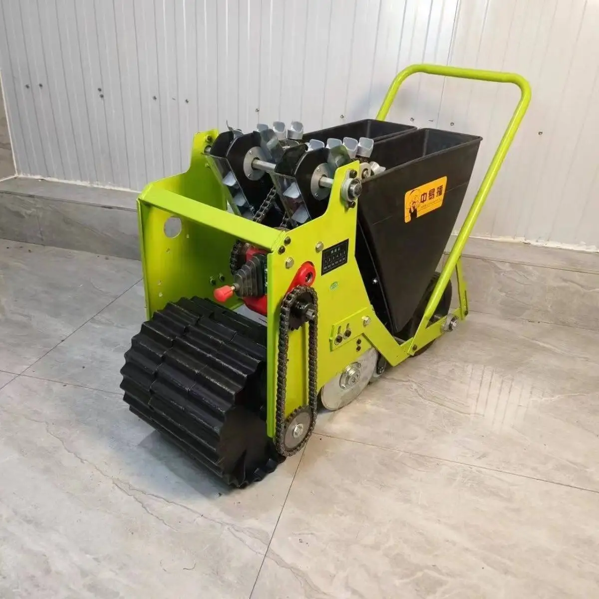 Agricultural Machinery 2 Rows Garlic Seed Drill Seeder Planting Machine Hand Planter for Garlic
