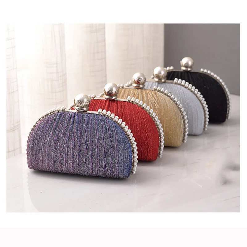 

Women shell shape Evening Bags Dinner Pearl Hasp Clutch Wallets 2023 New Mini Party Shoulder Bags Drop Shipping gold red B539