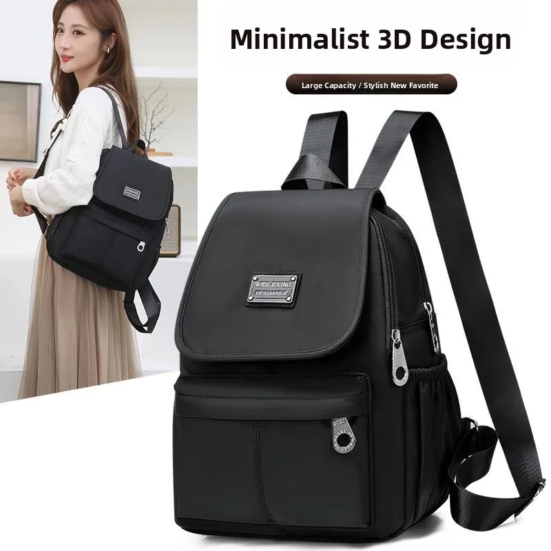 

Oxford Cloth Dual-Shoulder Bag Lightweight High School Junior High Students Can Put Computer Ladies Fashionable Backpack