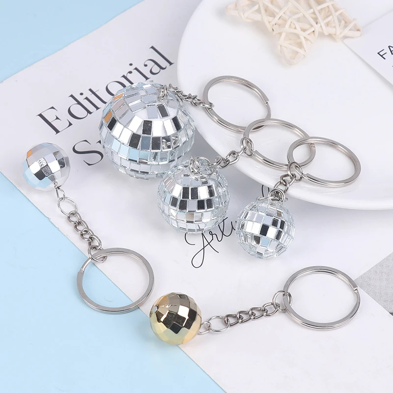 1PC Exquisite Keychain Pendant Decor Adorable Pendant Decorative Bag Disco Ball Keyring Decorative Ball Hanging