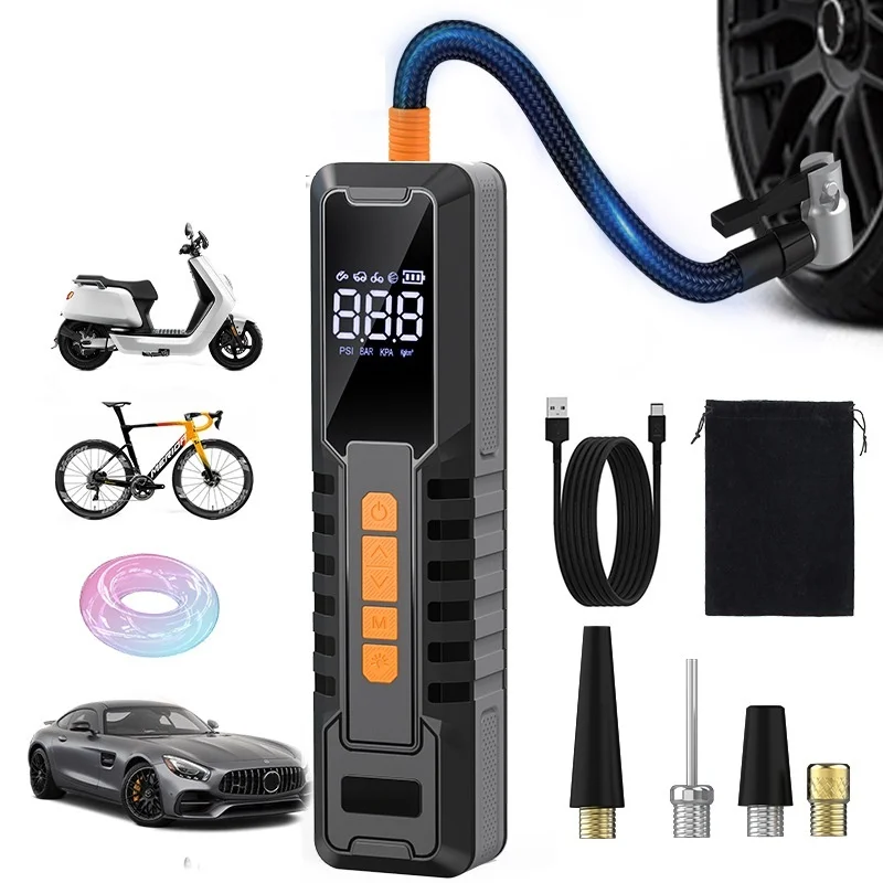 Portable Air Compressor Air Pump Car Tires Bike Pump Tire Inflator for Car Motorcycle Bicycle Balls 150PSI Auto Shut-Off