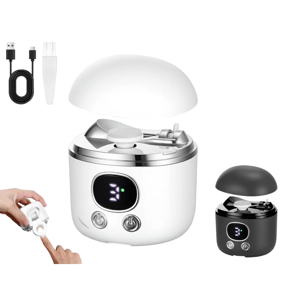 

Electric Nail Clippers 3 Adjustable Speeds Automatic Nail Trimmer Polisher with LED Light & Magnifying for Kids Adults Seniors
