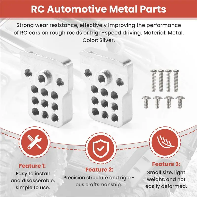【Shop Now】4Pcs RC Car Metal Shock Tower Bracket Kits Shock Sbsorbers Extension Seatfor 1/16 WPL C-14/C-14K/C-24/C-24K Truck Off