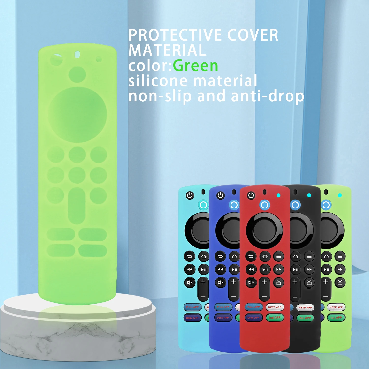 Silicone Case Fit for Amazon ALEXA Fire Home Smart TV Remote Controll Stick 3rd Generation Shockproof Anti-Slip Protector Cover