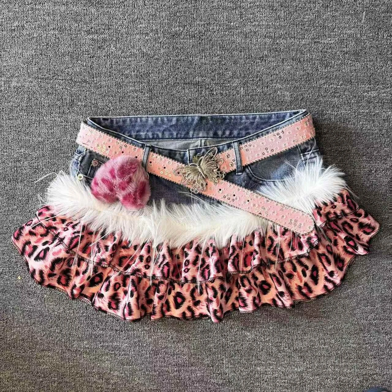Lässiger amerikanischer Vintage-Minirock für Damen, Y2K-Subkultur, Punk-Retro-Stil, sexy, schmaler Jeansrock, Party-Outfits, Teenager-Mädchen 2026