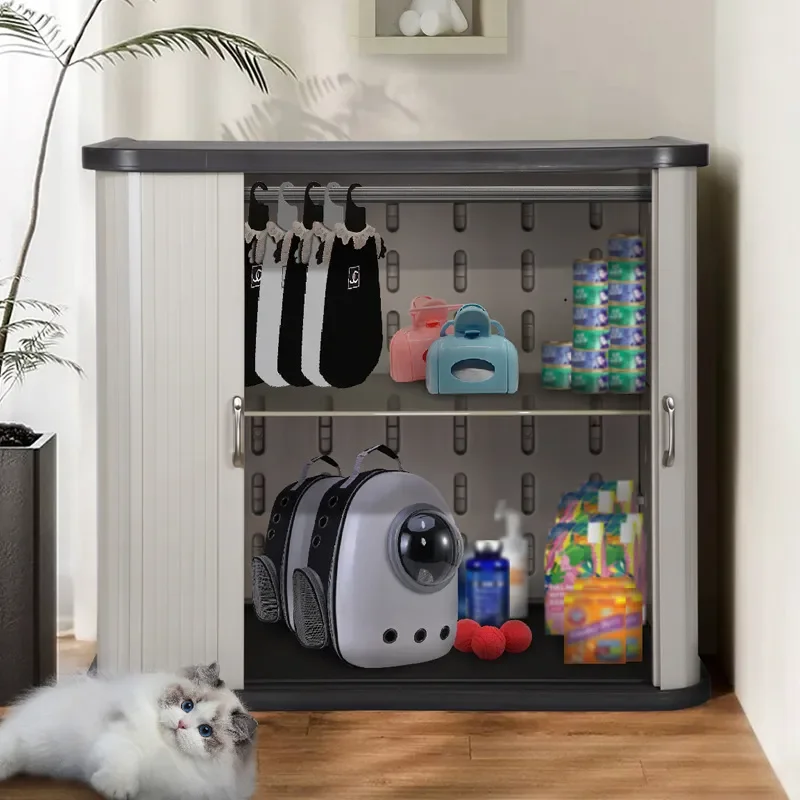 Household Combination Floor Cabinet Rainproof Sunscreen Outdoor Locker Balcony Sundries Tool Cabinet Double Layer Thickened