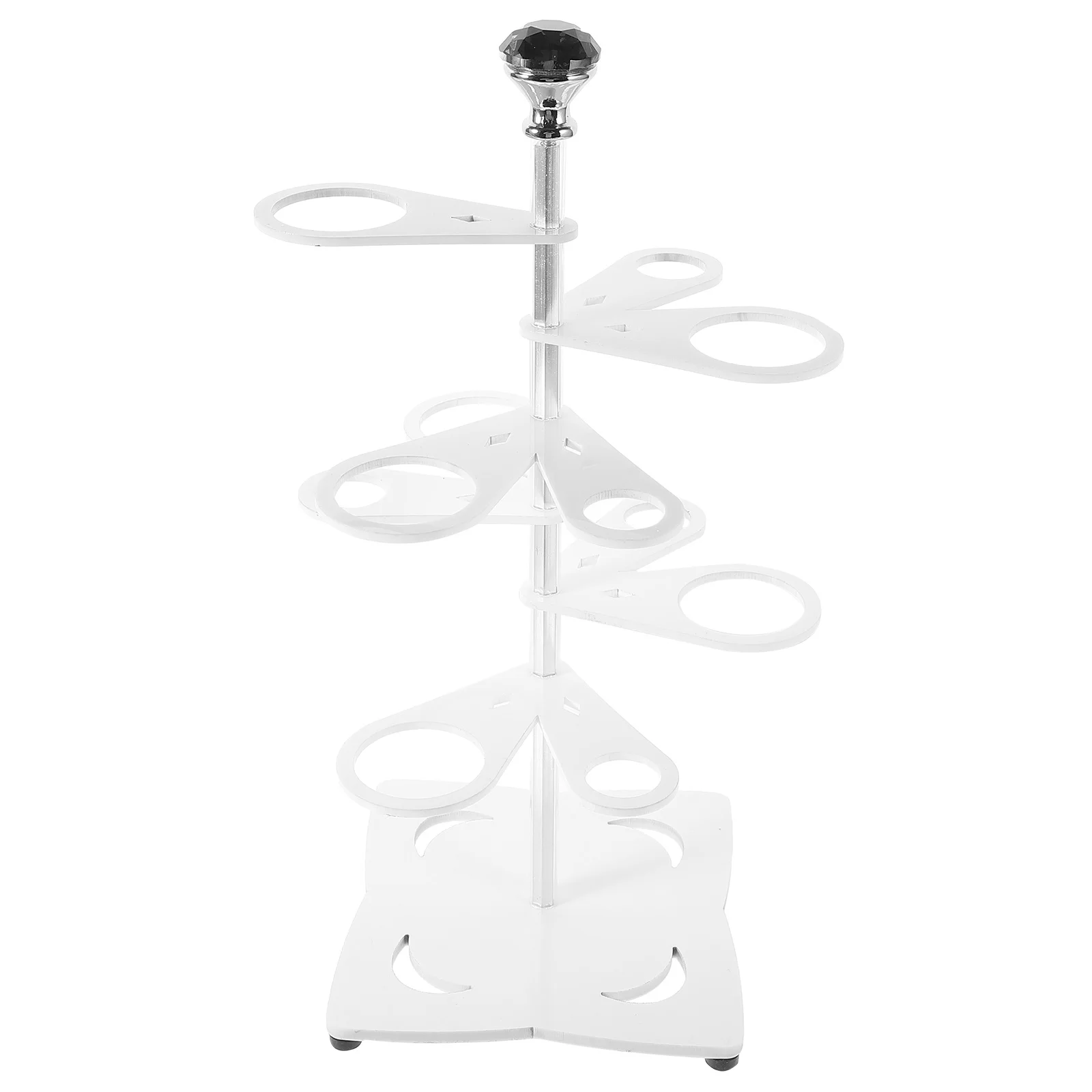 

1pc Premium Ice Cream Cone Holder 6 Holes Sturdy Display Stand For Desserts Sushi Rolls Popcorn Acrylic Rack Party Supplies