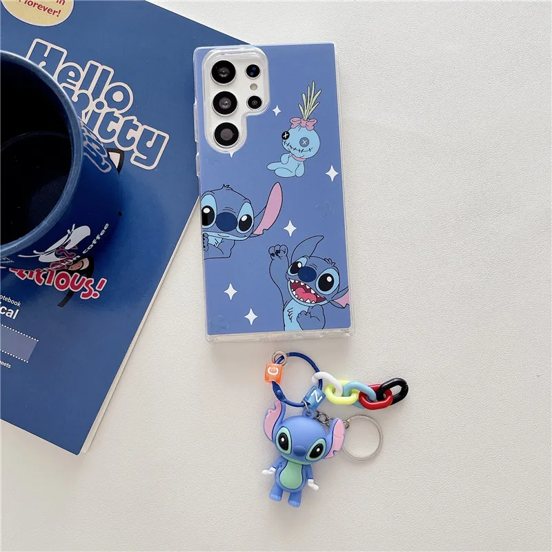 Cartoon Disney Nette Stich Puppe 2 in 1 Rüstung Anti-drop Telefon Abdeckung Für Samsung S22 S23 S24 Ultra Plus A52 a53 A54 A13 A34 Fall