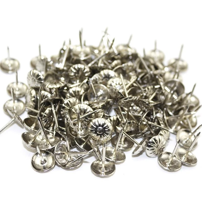 

100 Pcs Antique Furniture Decor Nails Assortment 11mm/0.43'' for Head Diamet