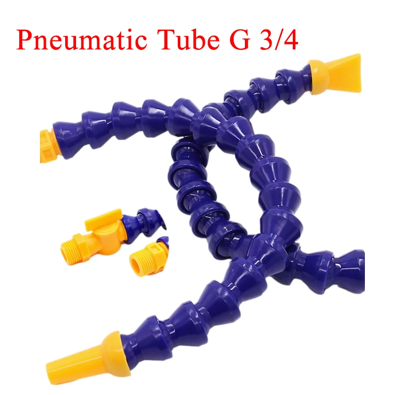 Pneumatic Tube G 3/4  G Male Thread Plastic Flexible Water Oil Coolant Pipe Hose for lathe CNC machine