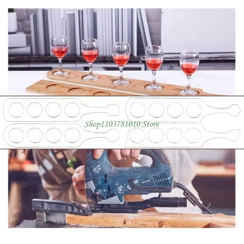 U55D Clear Serving Tray Molds Professional Acrylic Template for Beer Glasses