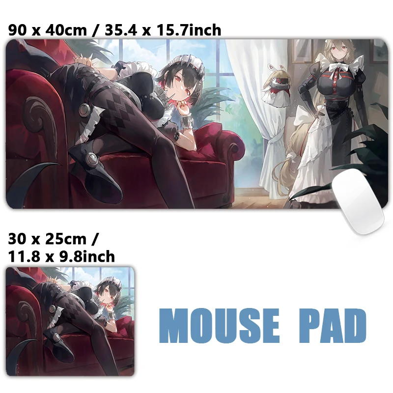 Zenless Zone Zero Mouse Pad ZZZERO ZZZ Nicole Koleda Lycaon Ellen Corin XXL Large Mousepad Keyboard Pad Desk Mat Keyboard Mats