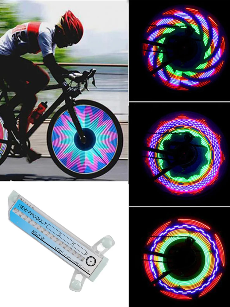 AliExpress Wind&Moon Bike Spoke Light Bicycle Wheel Light 30 Different Colorful Patterns Change Safety Tire Light Without Battery MTB Bike Accessorie