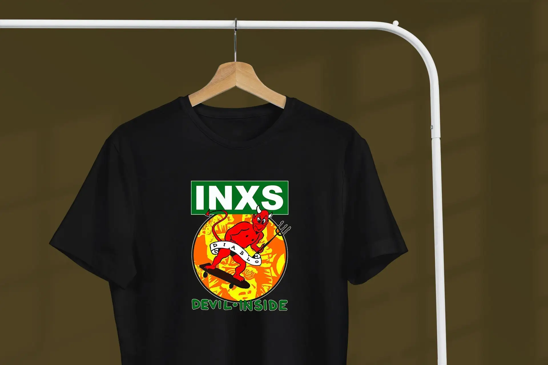 INXS Devil Inside US Tour 1988 Men's Womens Top Black T Shirt Clothing Size S 5XL Best Anniversary