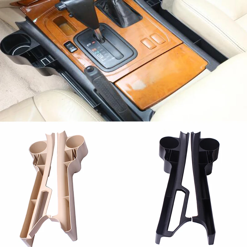 LHD Car Interior Cup Holder Seat Crevice Storage Box For Toyota Land Cruiser LC100 1998-2007 Console Side Organizer Cup Holder