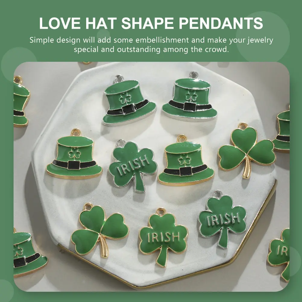 

10Pcs Irish Alloy Pendants for DIY Jewelry Making Necklace Bracelet Craft Decorations Lovely Shape Charms