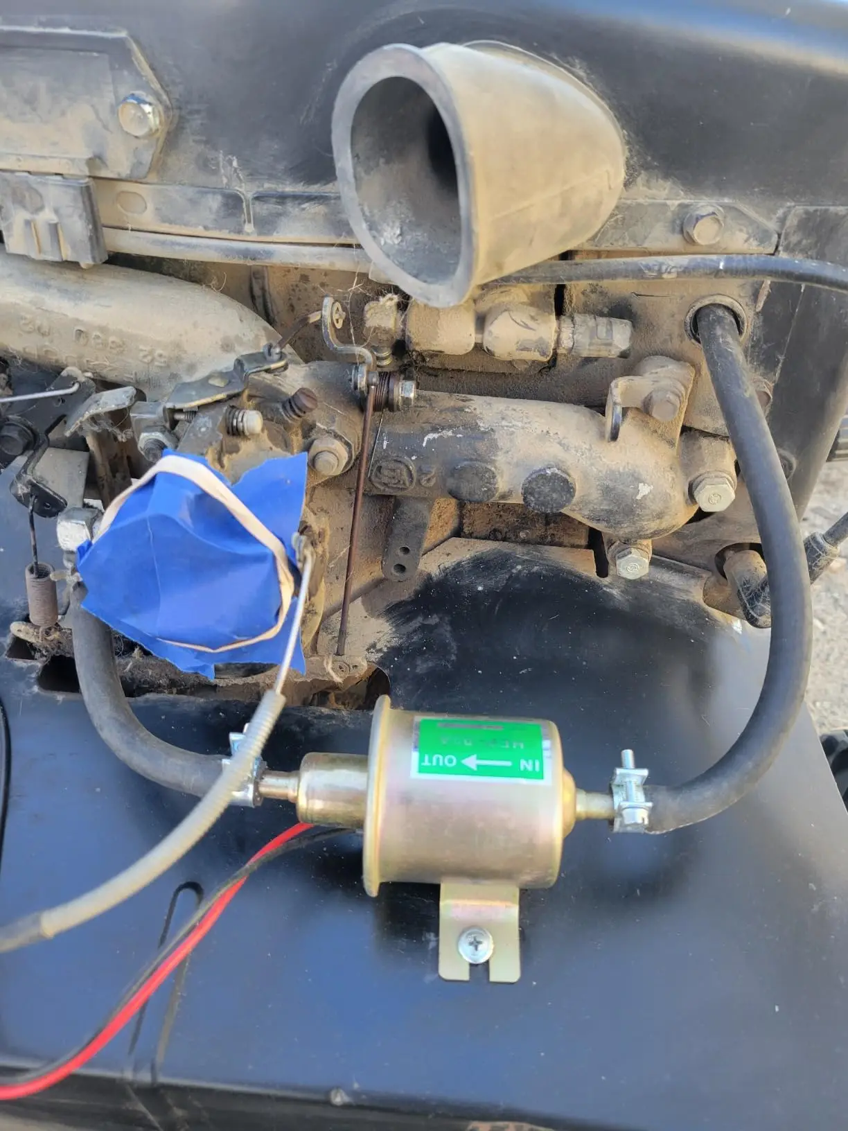 Elektrische Kraftstoffpumpe, 12 V, elektrische Übertragung, universelle Niederdruck-Gas-Diesel-Übertragung, Inline-Kraftstoffpumpe, 2,5–4 psi, HEP-02A für Rasen