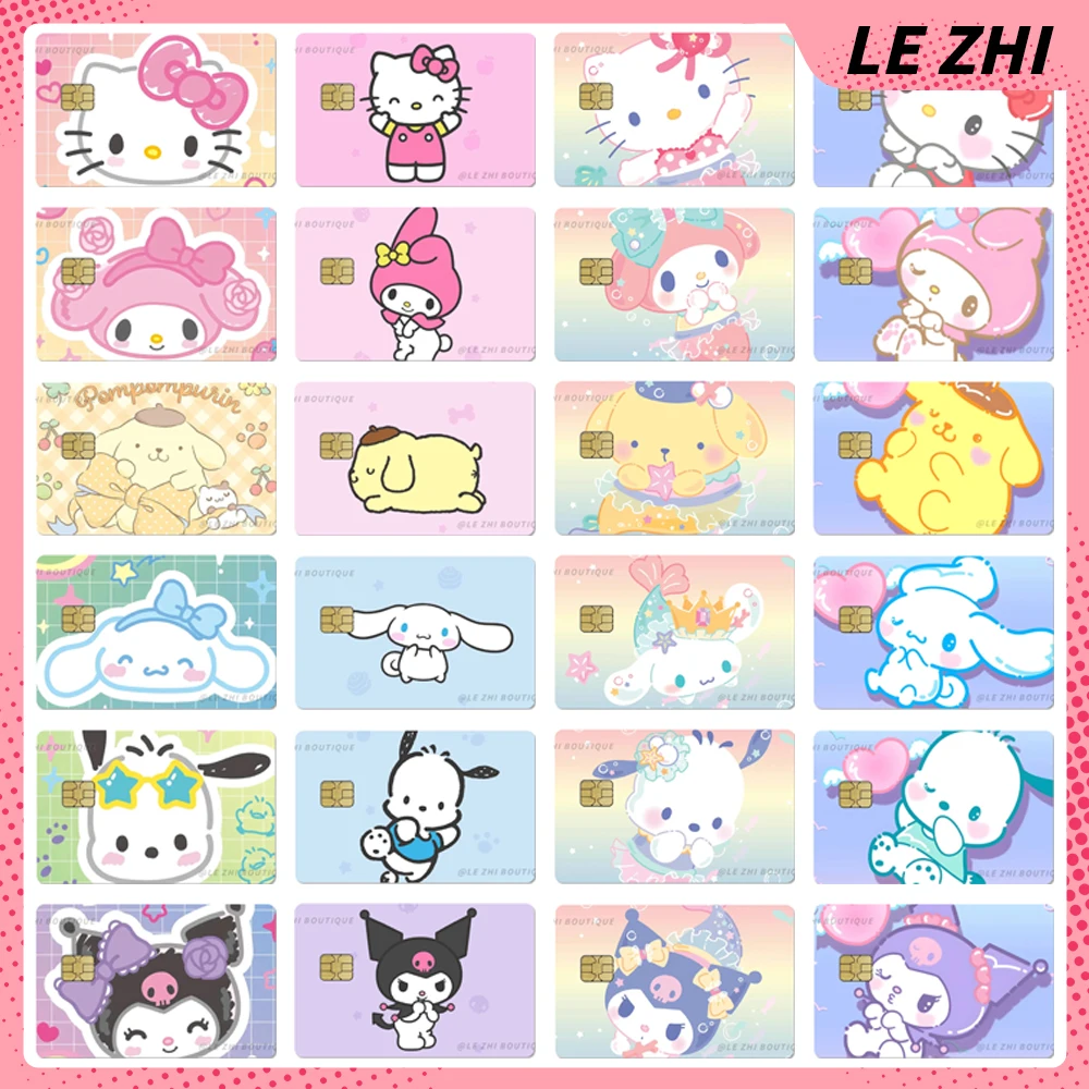 

1Pc Cartoon Sanrio Cinnamorol Kuromi Waterproof Shining Rainbow Love Star Film Sticker Kawaii Hello Kitty My Melody Skin Sticker