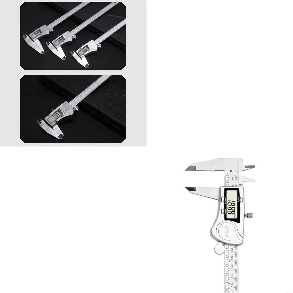   Professional Electronic Vernier Caliper Stainless Steel Body Double Unit Conversion Clear LCD Screen 0.01mm Resolution