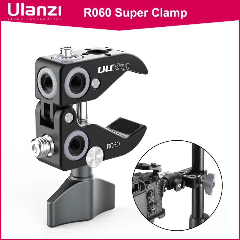 Ulanzi UURig R060 Pea Pods Super Clamp Crab Zangen Clip für DSLR Rig Kameras Gimbal Magie Arm Regenschirme Kreuz Bars