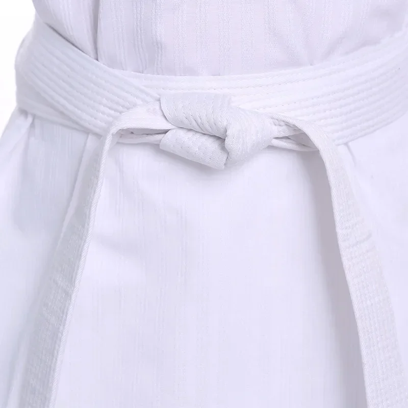 White Taekwondo Uniforms WTF Karate Judo Taekwondo Dobok Clothes Children Adult Unisex Long Sleeve TKD Clothing