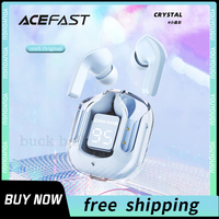 Acefast T6 Earbuds Wireless Bluetooth LED Display Earphone Headphones TWS High Quality ANC Noise Reduction Gaming Headsets Gift