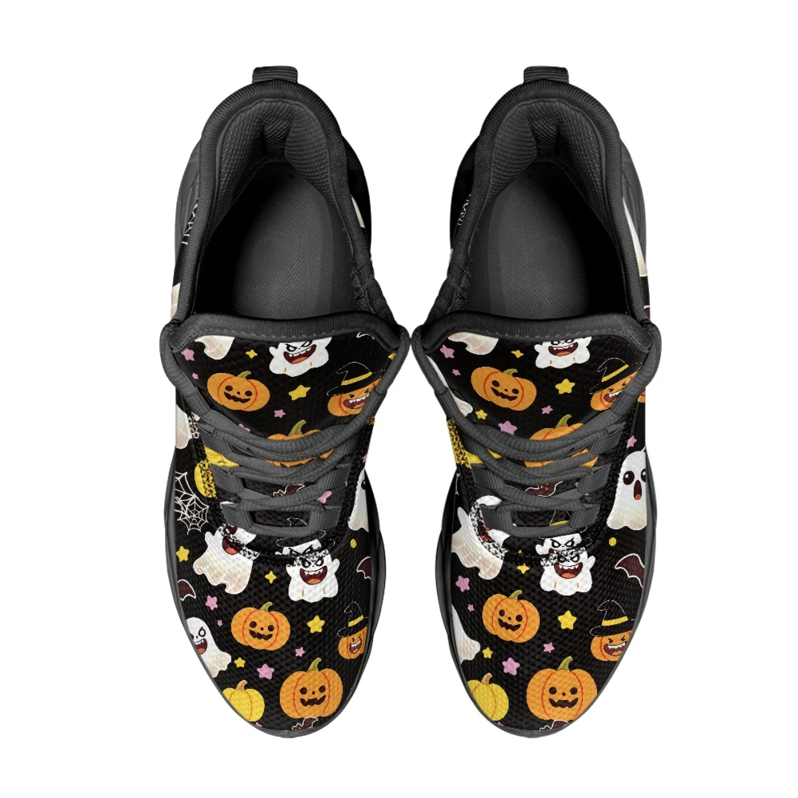 PENSTROLL Pumpkin Ghost Lightweight Athletic Footwear Men’s Blade Sneakers for Student Casual Fashion Sneakers