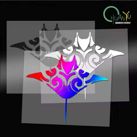 Car Stickers Manta Ray Fish Sea Life Seashore Ocean Beach PVC Cover Scratches Sticker Cute, Decoration Caravan Accessories